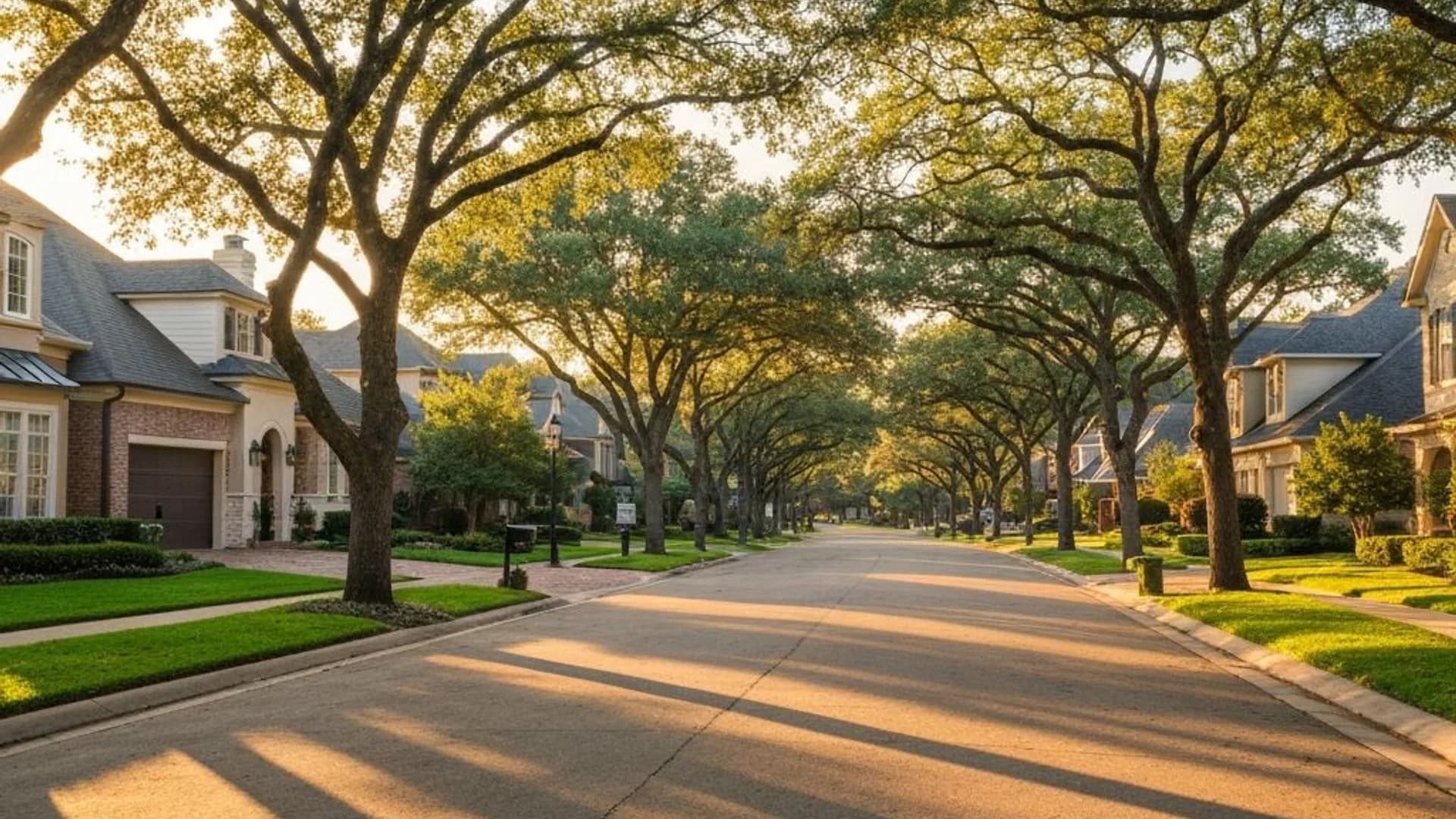 Tree-lined street in Bainbridge Estates
